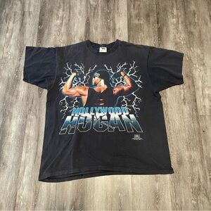 Vintage 90’s SLS WCW Hollywood Hulk Hogan NWO Wrestling Shirt 2XL Lightning
